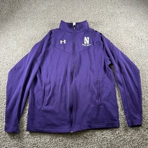 Northwestern Wildcats Under Armour Spirit Squad Sweater Medium Full Zip Cheer‎